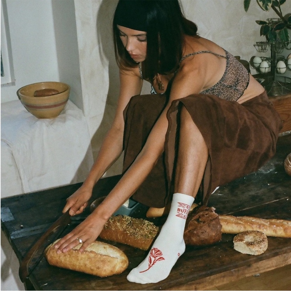 Doublesoul Bekah high sock - butter